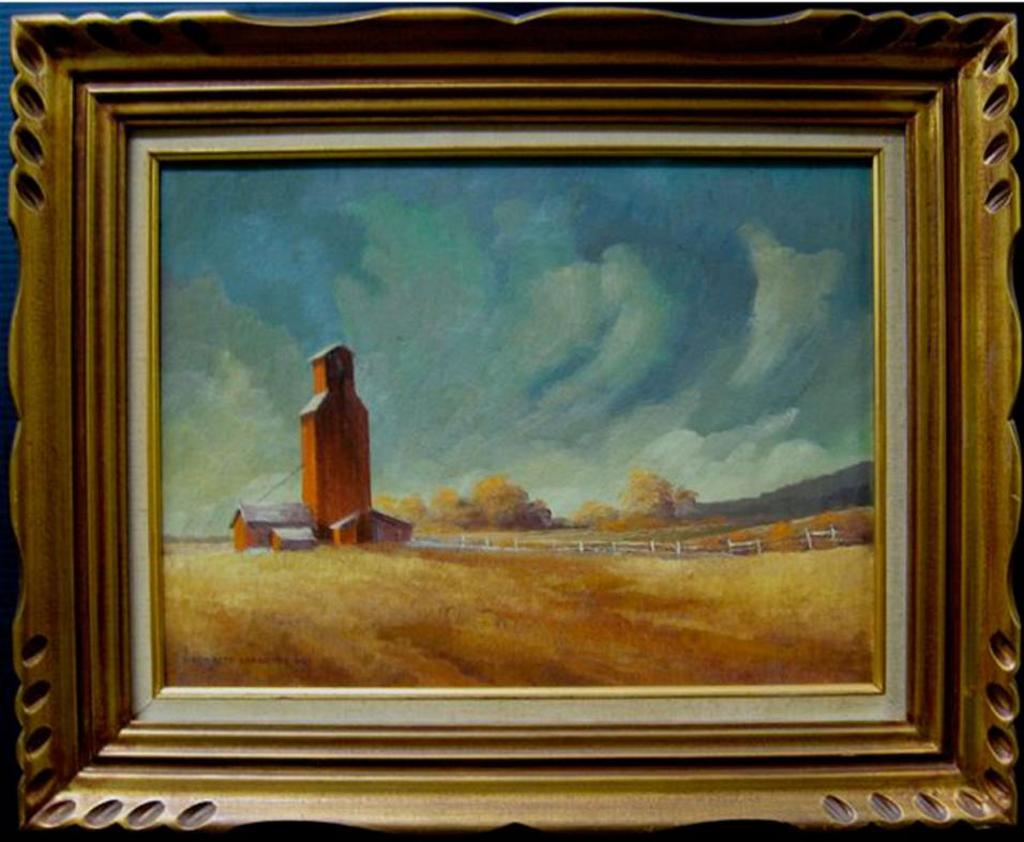 Meredith Evans (1919-1996) - Lone Harvester Near N. Cooking Lake