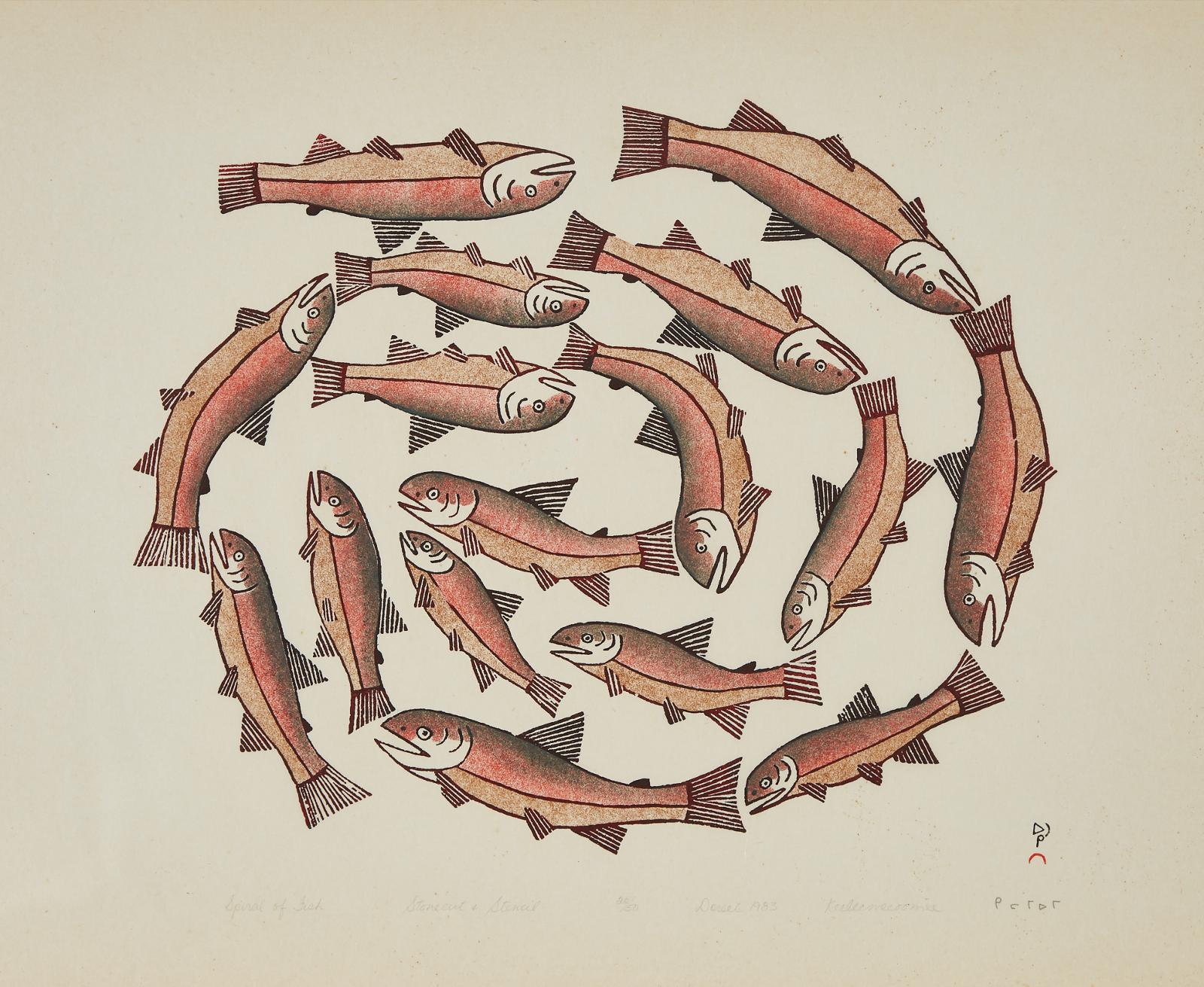 Keeleemeeoomee Samualie (1919-1983) - Spiral Of Fish