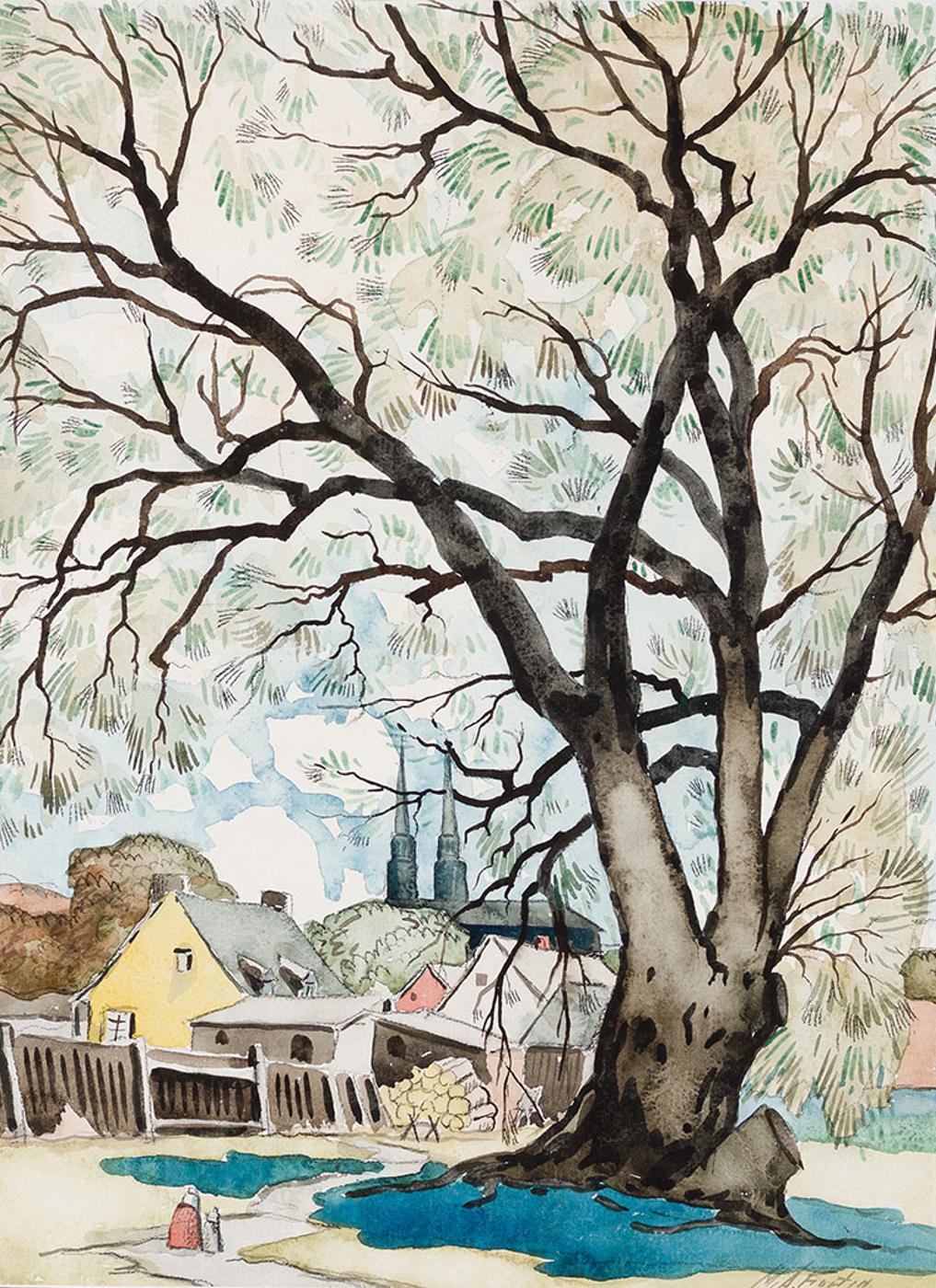 Marc-Aurèle Fortin (1888-1970) - Étude au Sault-au-Récollet
