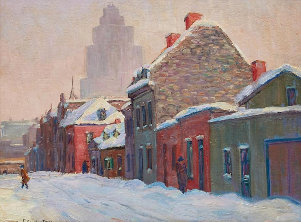 Fleurimond Constantineau (1905-1981) - Rue en hiver