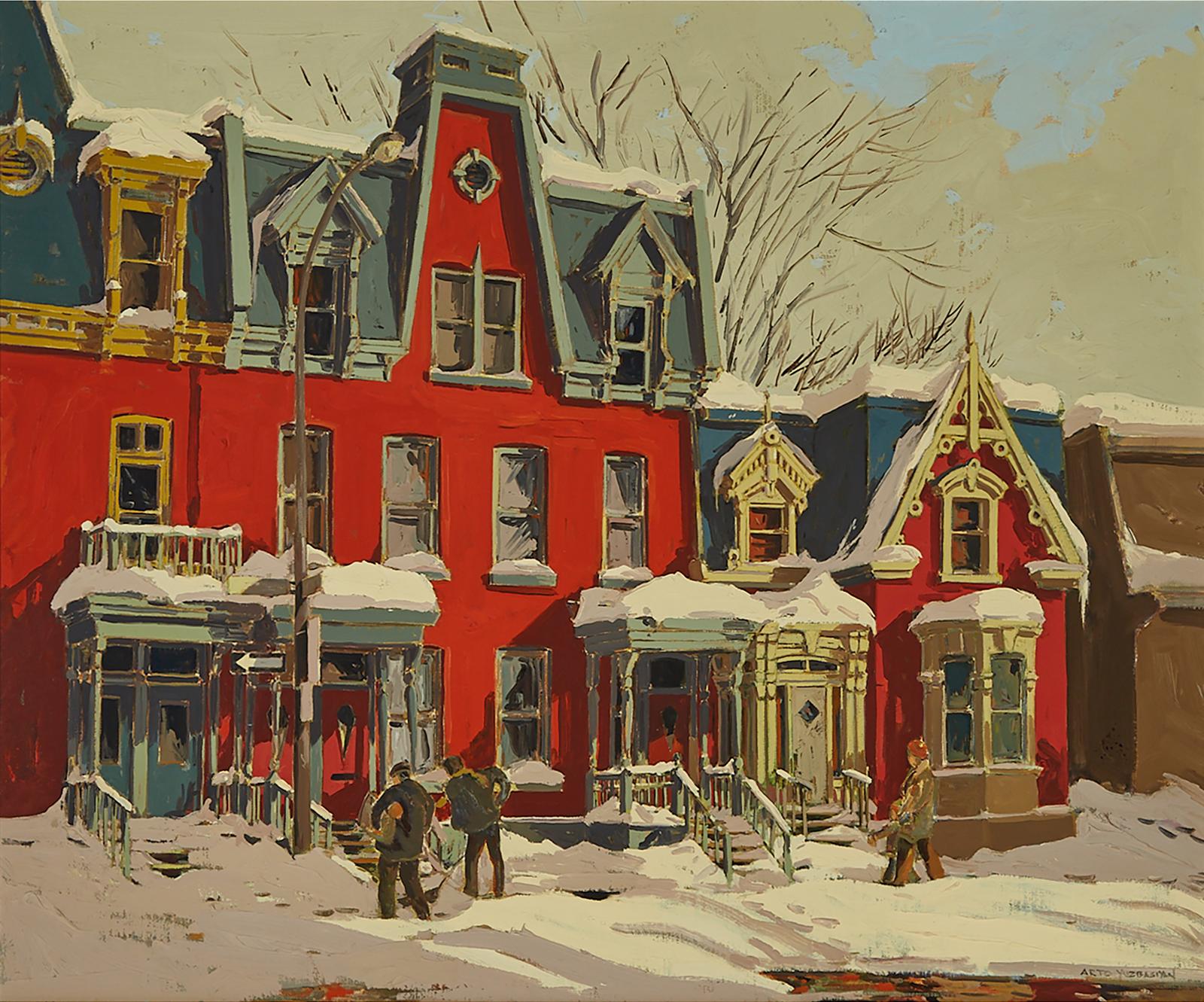 Arto Yuzbasiyan (1948) - Scène De Ville En Hiver- Montréal