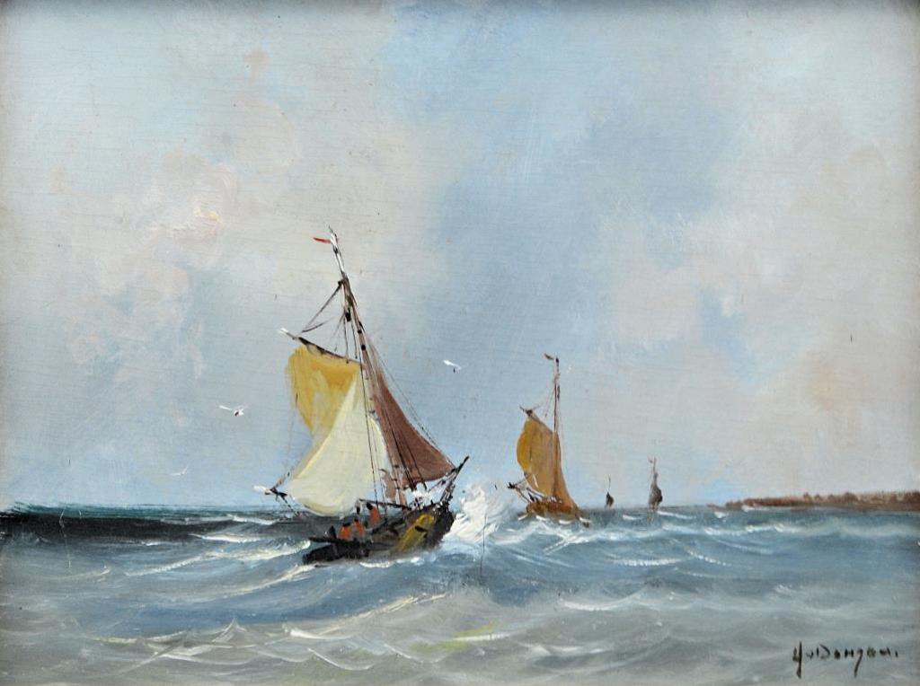 Harrij Van Dongen (1909) - Sailing on Rough Seas