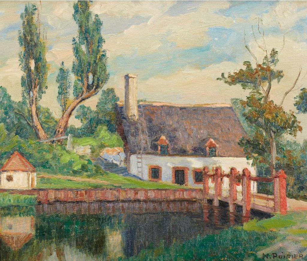 Narcisse Poirier (1883-1983) - Cottage Scene