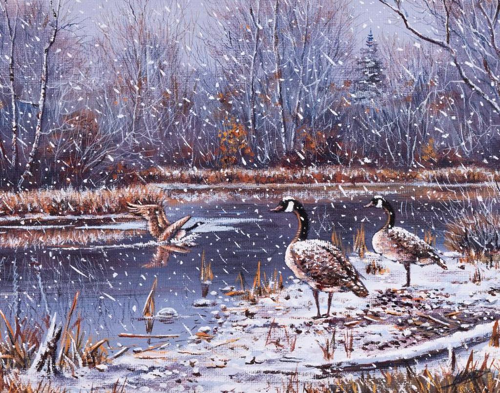 Bob Millard (1947-2014) - Untitled - Canada Geese in Winter
