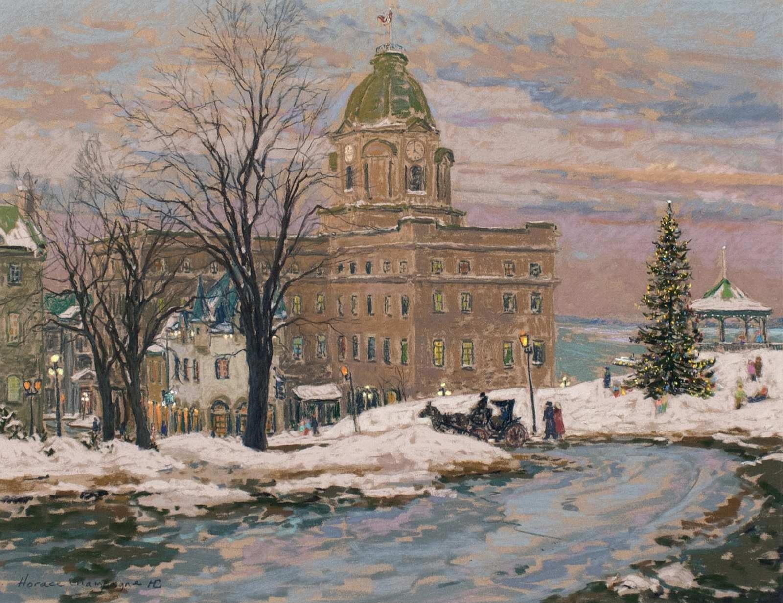 Horace Champagne (1937) - The Magic Of Christmastime In Old Quebec (Rue Ste-Anne, Old Quebec); 1993
