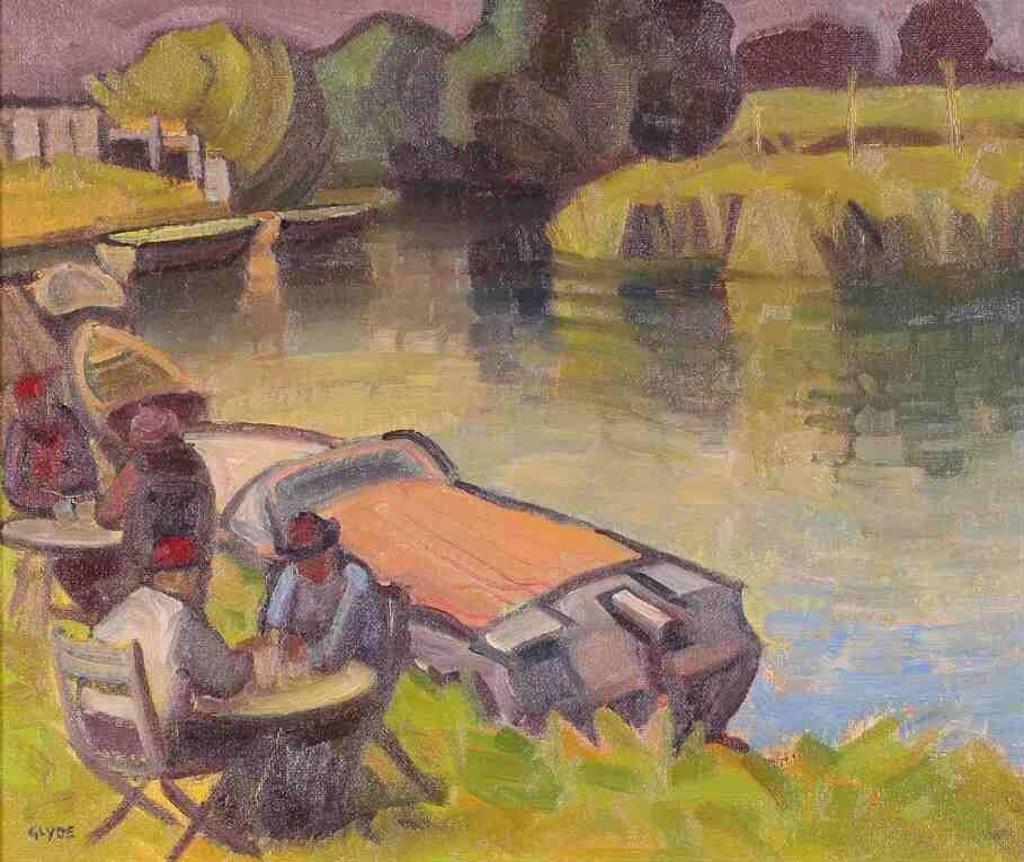 Henry George Glyde (1906-1998) - By The Anchor Inn, River Ouse - Sussex, England (Nr. Lewes); 1978