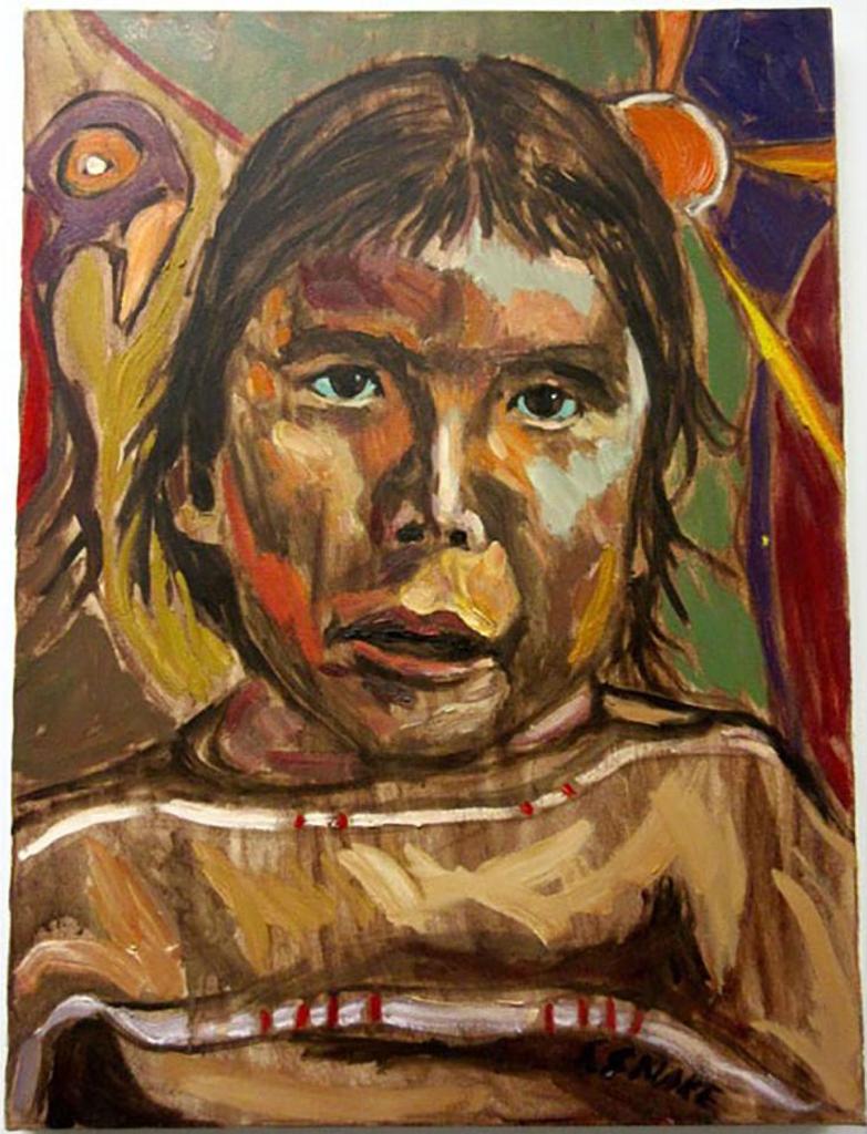 Stephen Snake (1967) - Portrait Of A Young Indigenous Boy