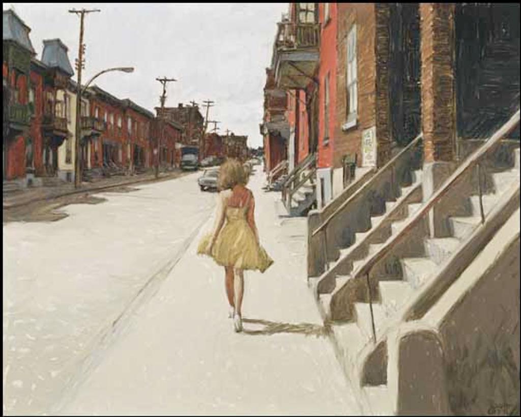 John Geoffrey Caruthers Little (1928-1984) - Une journée d'été, avenue Coloniale vers Duluth, Montréal