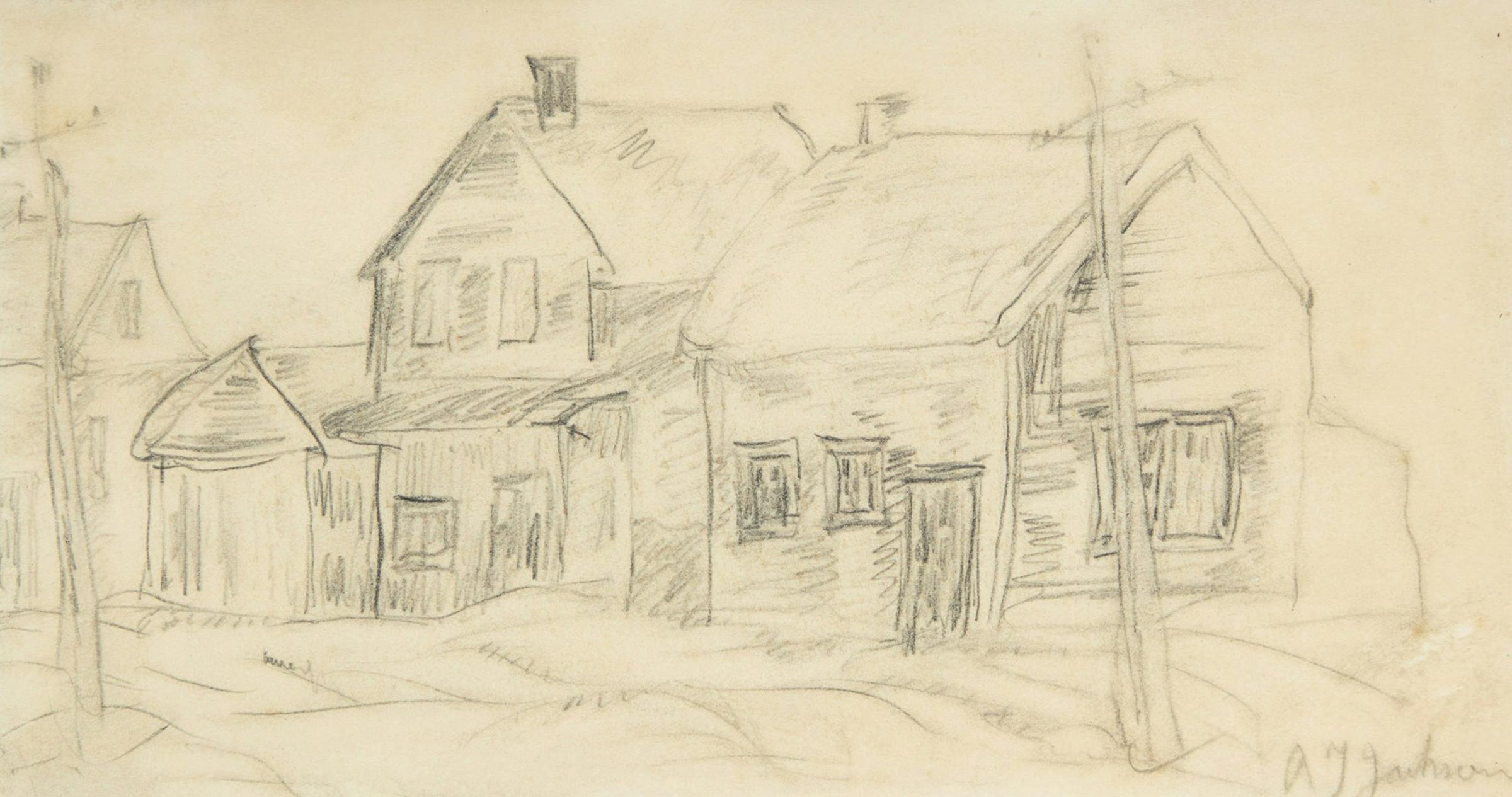 Alexander Young (A. Y.) Jackson (1882-1974) - Houses in Winter