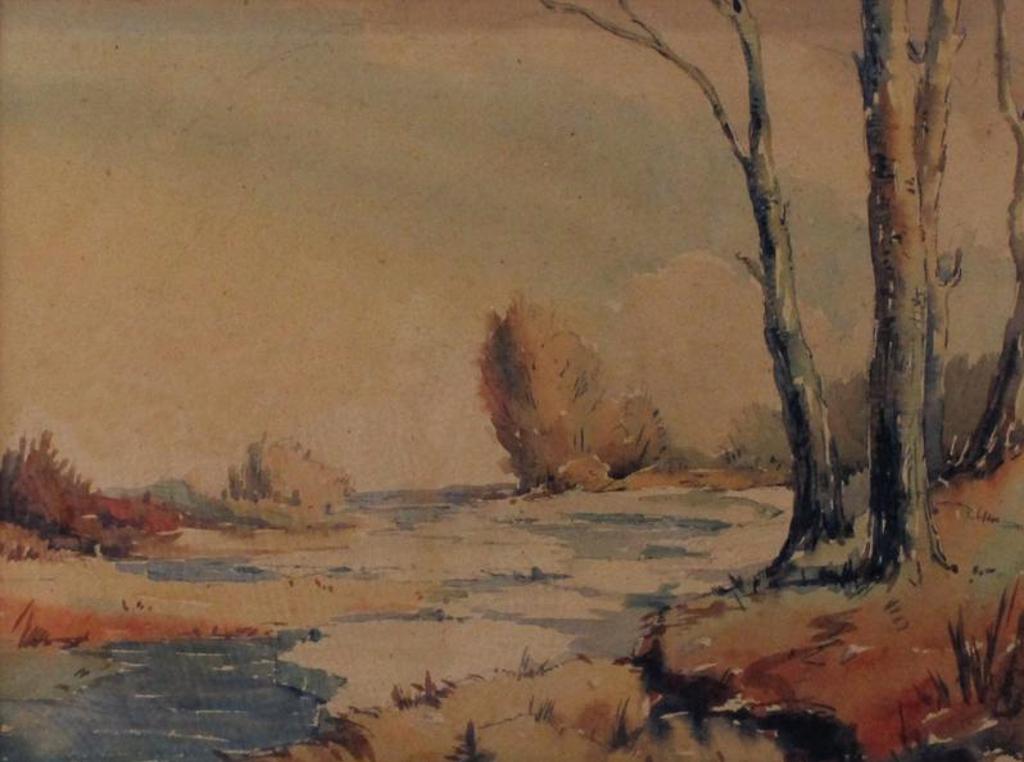 Alfred Crocker Leighton (1901-1965) - Along The River, Fall