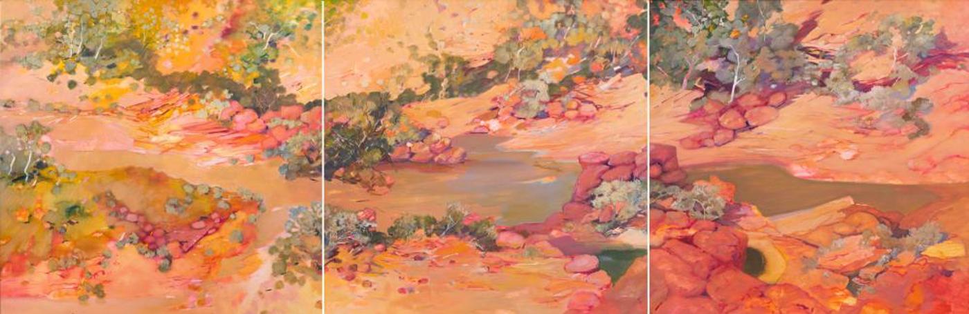 Diana Johnston (1941-2015) - Stream Bed Triptych