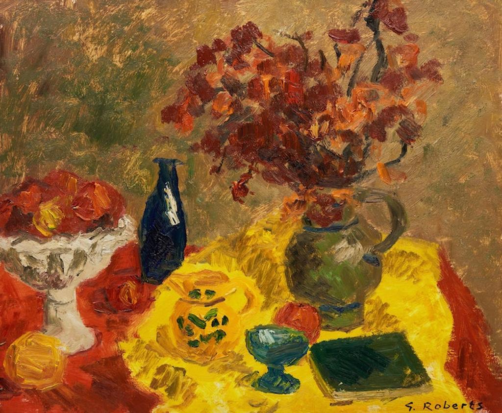 William Goodridge Roberts (1921-2001) - Still Life with Red and Yellow Cloths