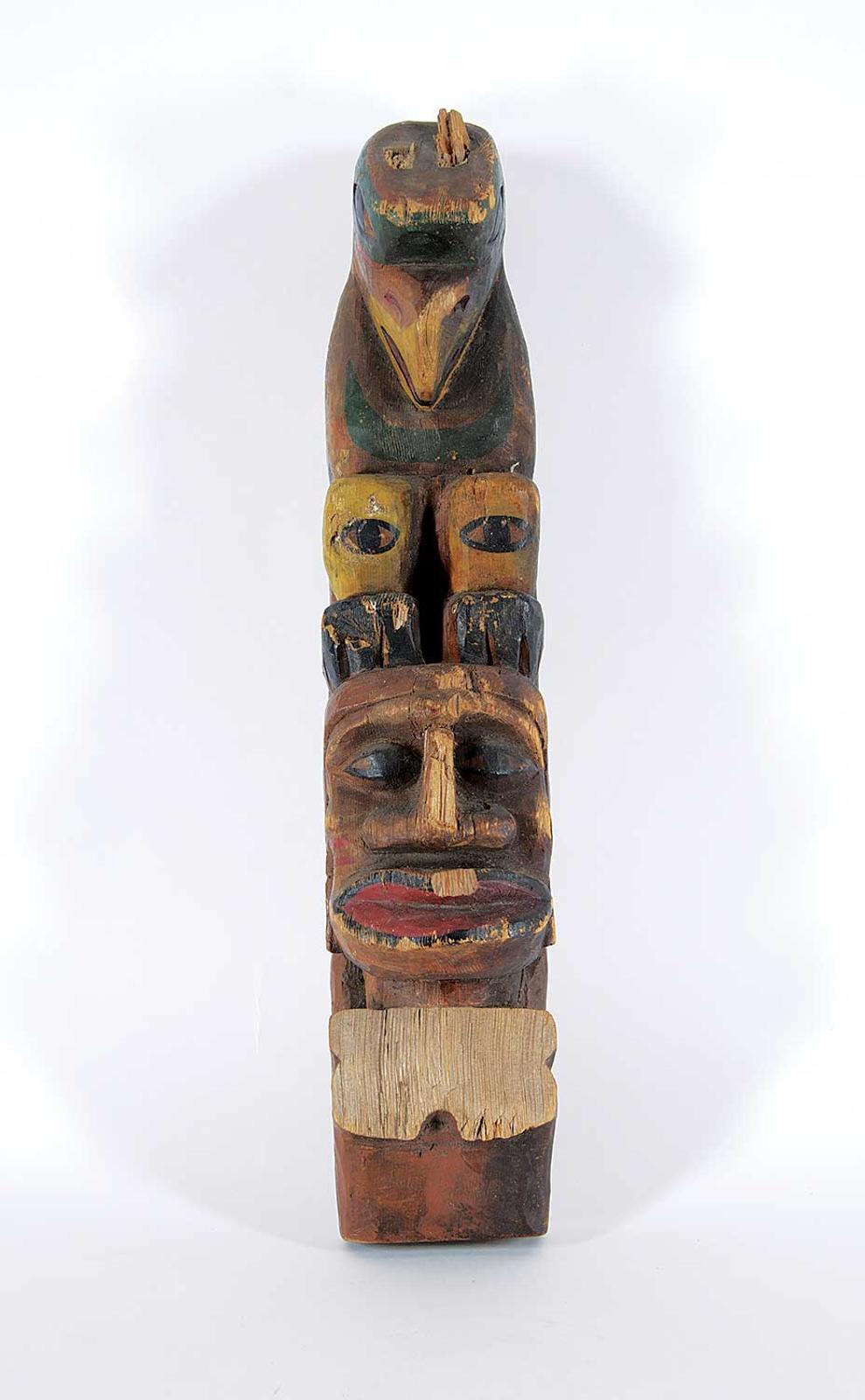 First Nations Basket School - Large Painted Totem