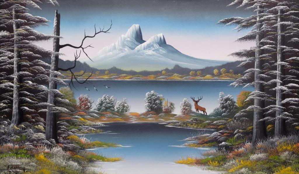 Levine (1918-1974) - Untitled -Landscape With Elk