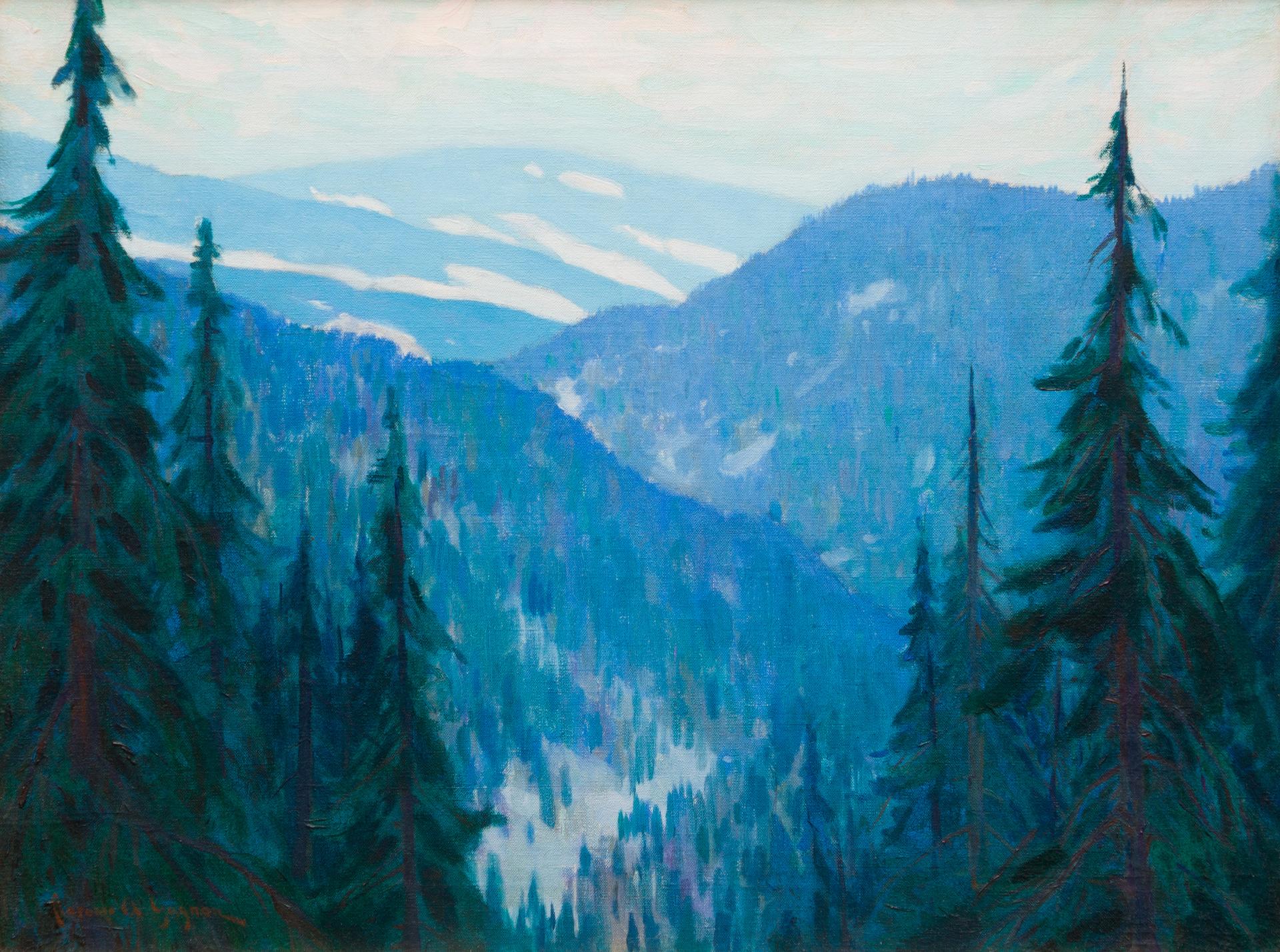 Clarence Alphonse Gagnon (1881-1942) - La vallée solitaire (The Hills of Baie St. Paul), c. 1908-1913
