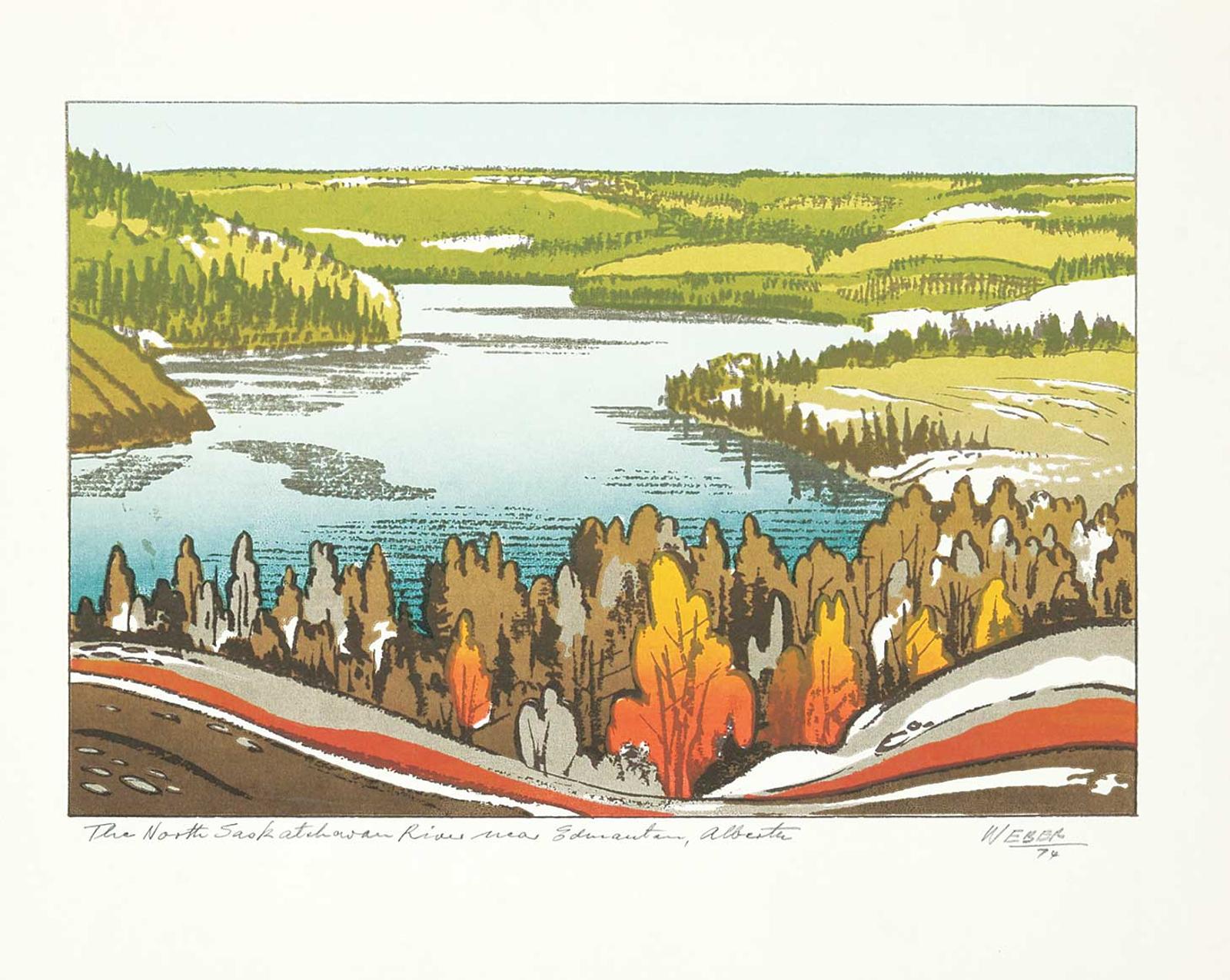 George Weber (1907-2002) - The North Saskatchewan River Near Edmonton, Alberta