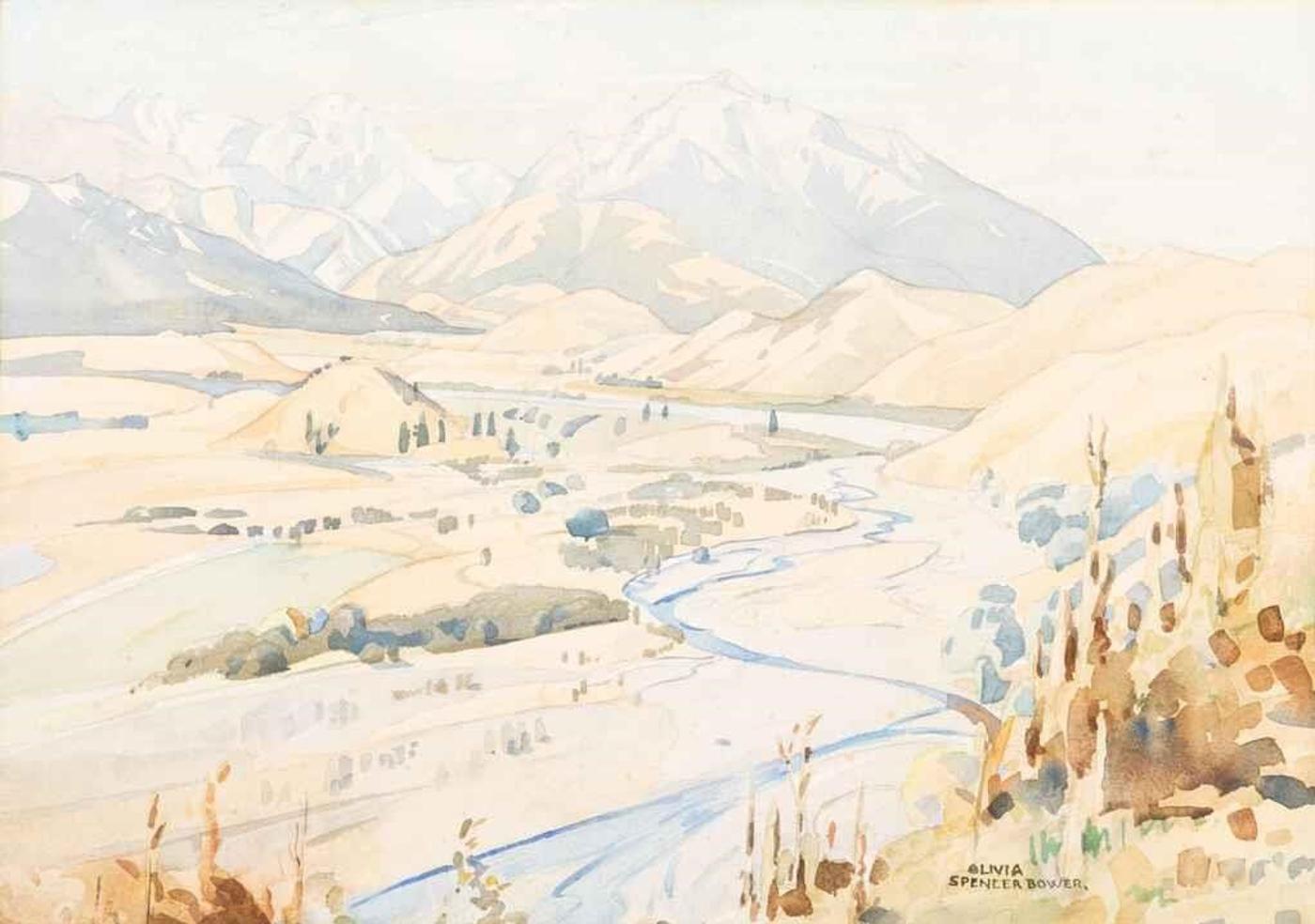 Olivia Spencer (1905-1982) - River valley landscape