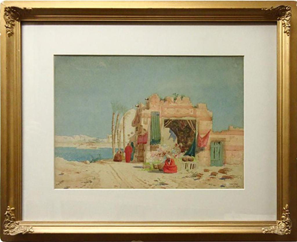 Augustus Osborne Lamplough (1877-1930) - Arab Village Nr Luxor