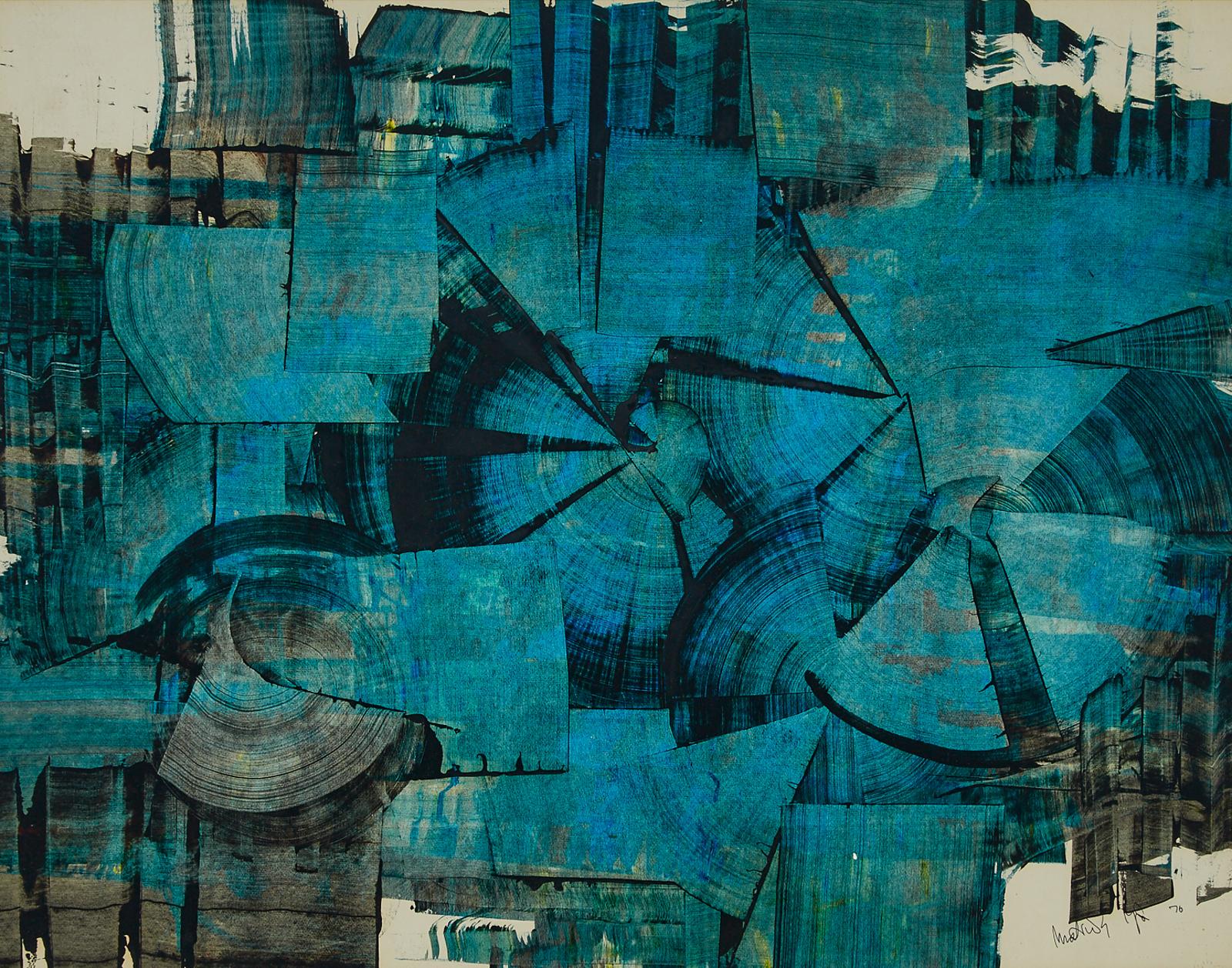Jiri Matousek (1949) - Untitled (Blue Discs), 1970