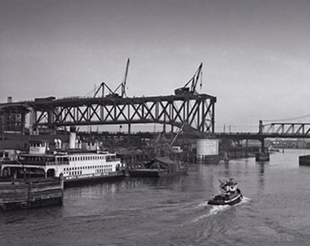 Karl Huber (1898-1985) - Granville Street Bridge Under Construction #2