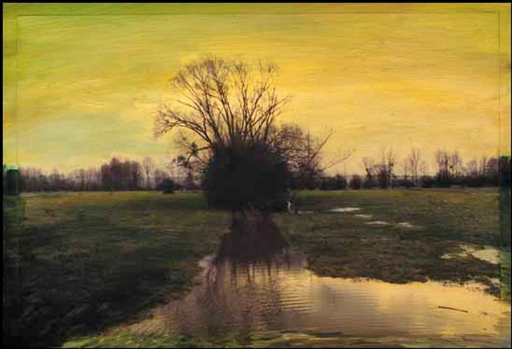 David Charles Bierk (1944-2002) - Giverny Field / Tree Reflection, to Monet