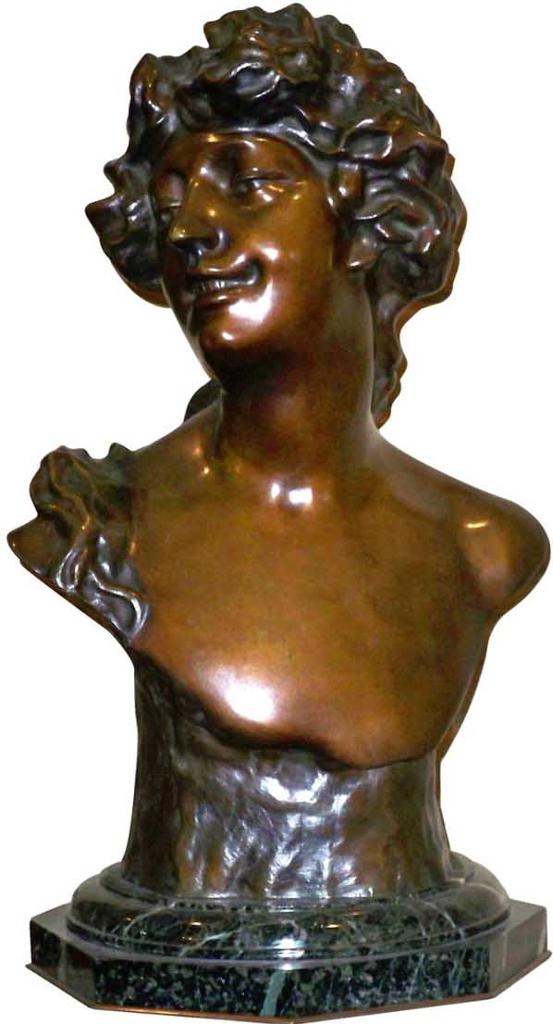Joseph Maria Thomas Lambeaux (1852-1908) - bust of a woman