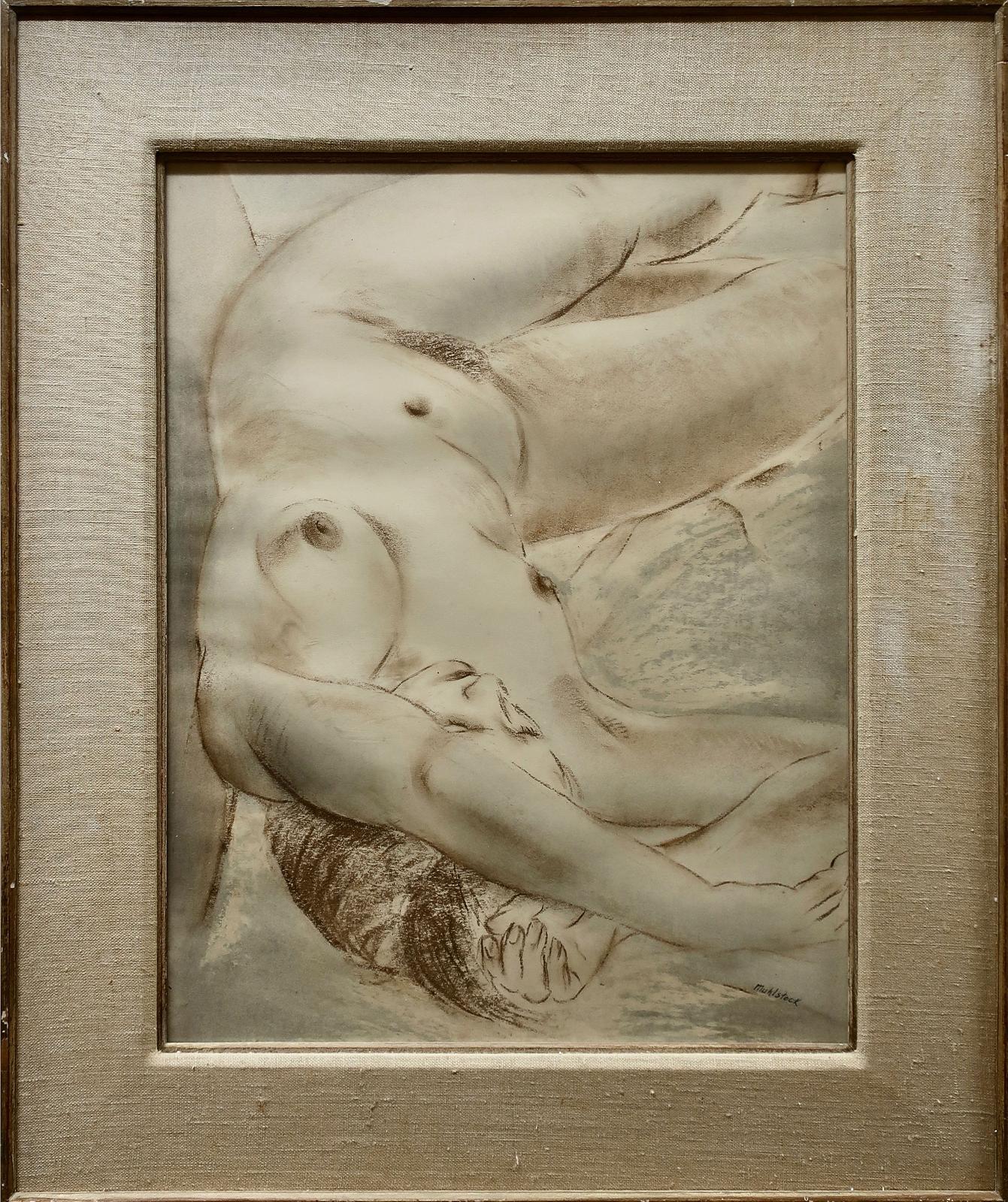 Louis Muhlstock (1904-2001) - Untitled (Sleeping Nude)