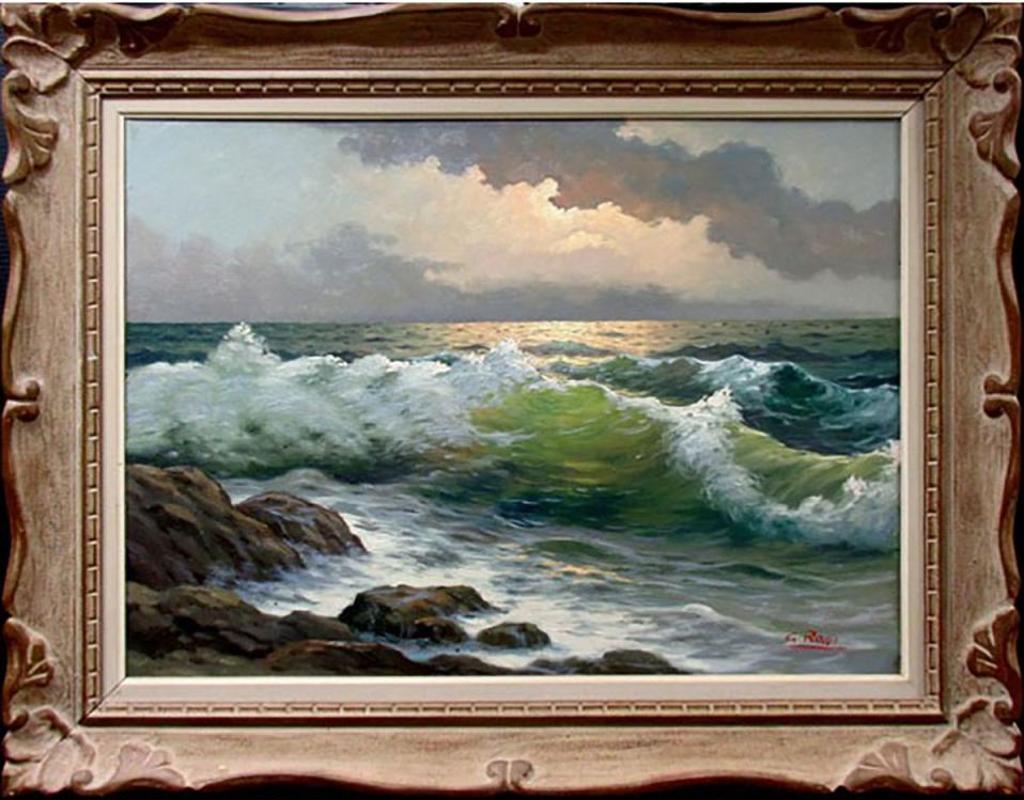 G. Rossi - Untitled (Pounding Surf At Dusk)