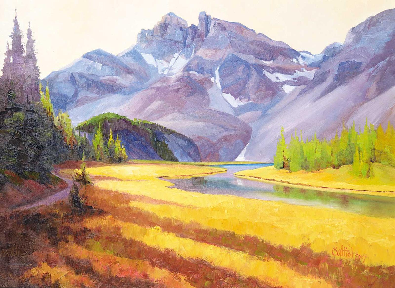 Alice Saltiel-Marshall (1948) - Autumn Glow, The Towers, Mt. Assiniboine area B.C.