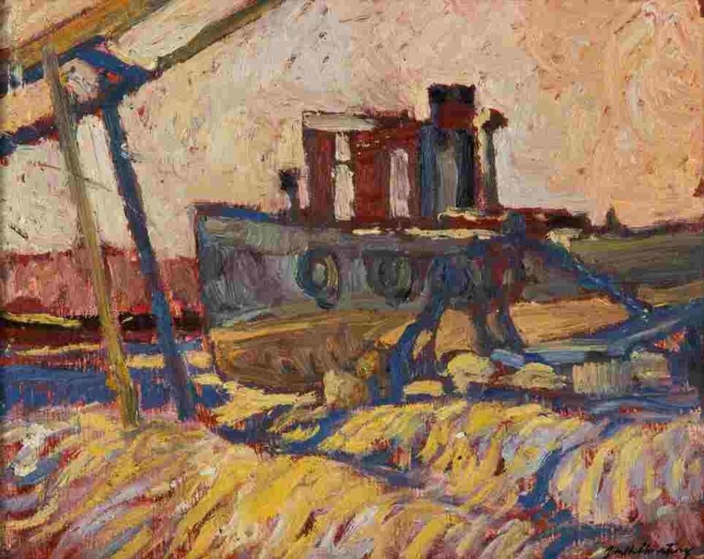 Garth Armstrong (1960) - Untitled (Boat at Harbour)