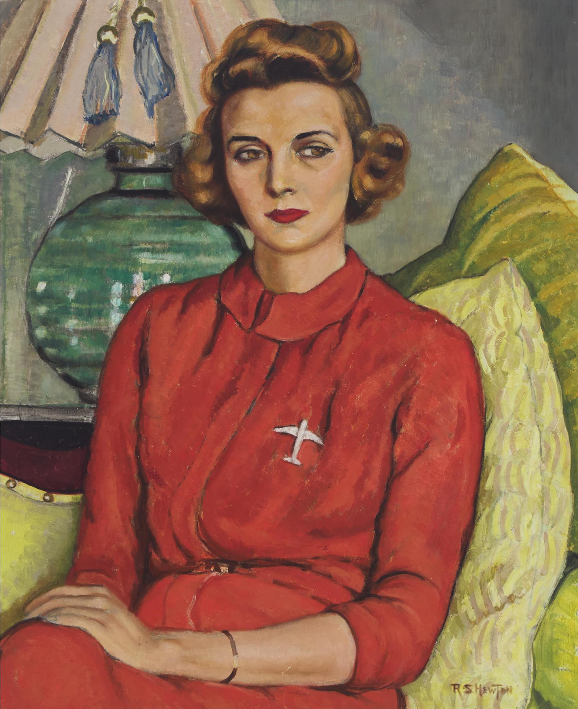 Randolph Stanley Hewton (1888-1960) - Portrait Of Barbara Stephenson, Ca. 1940