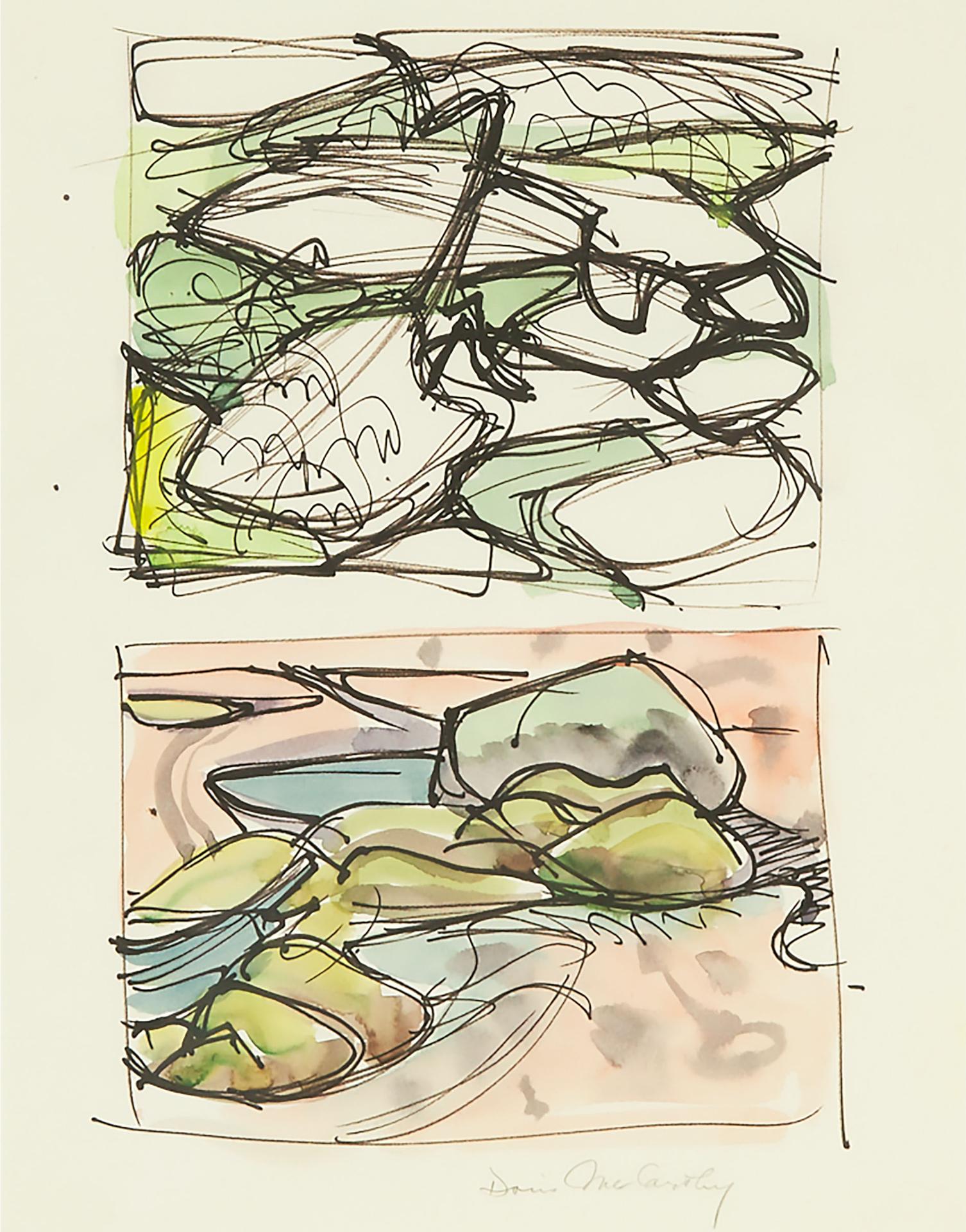 Doris Jean McCarthy (1910-2010) - Georgian Bay Thumbnail Sketch #14, Ca.1965