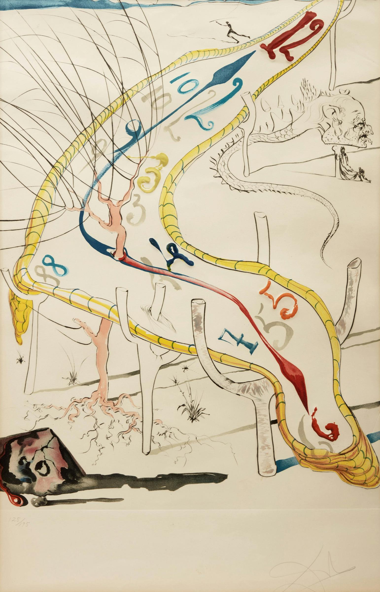 Salvador Dalí (1904-1989) - Les montres gélatines de l'espace-temps (M & L 648a)
