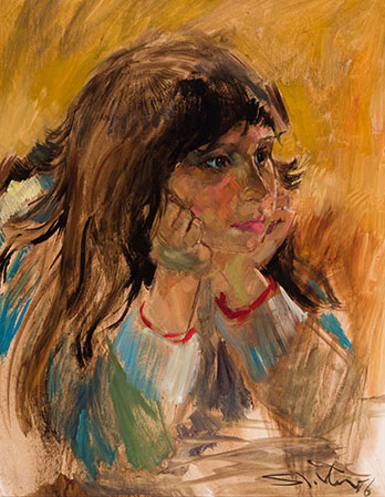 Arthur Shilling (1941-1986) - Pensive Young Girl