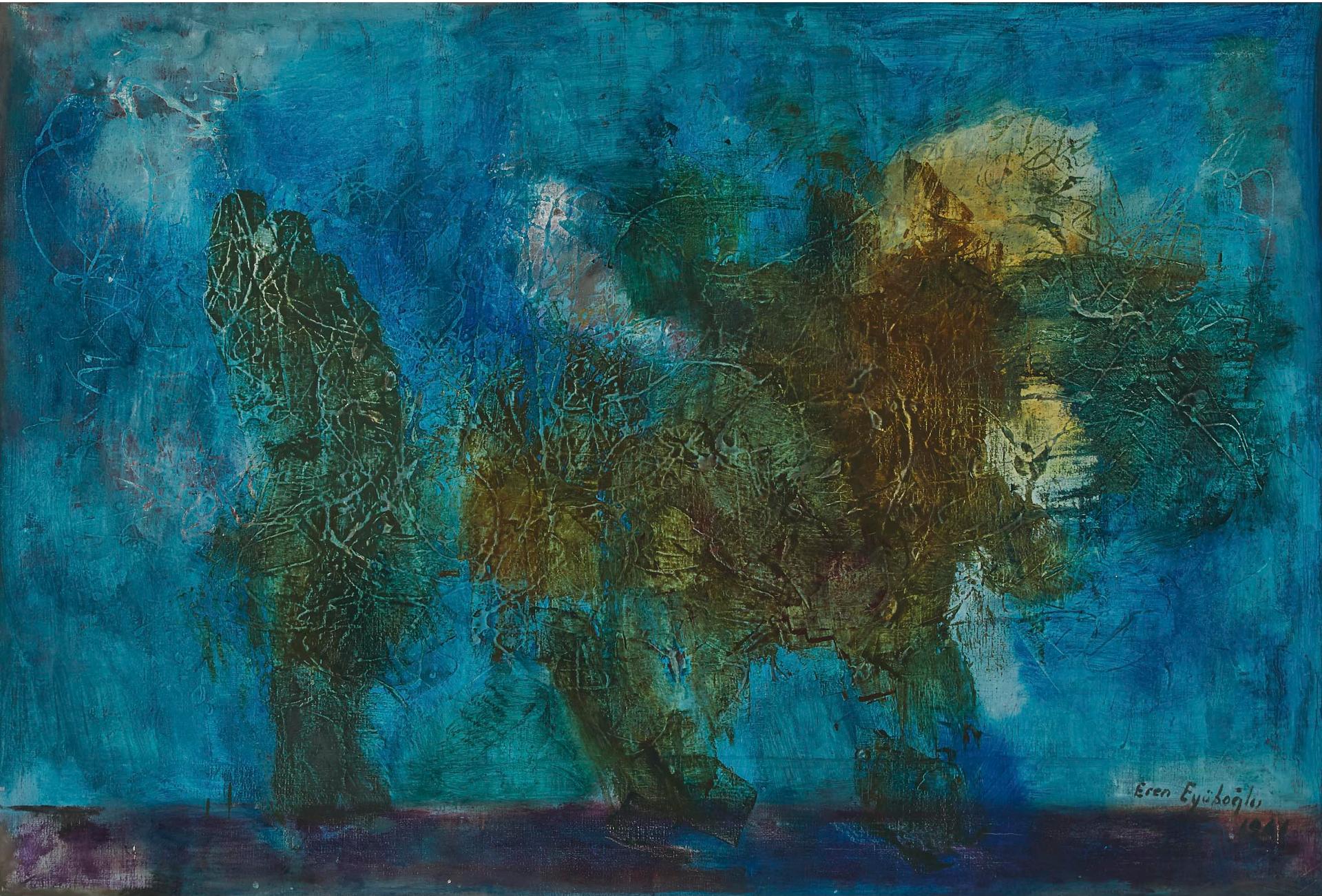 Eren Eyüboğlu (1913-1988) - Untitled Abstract Forms, 1961