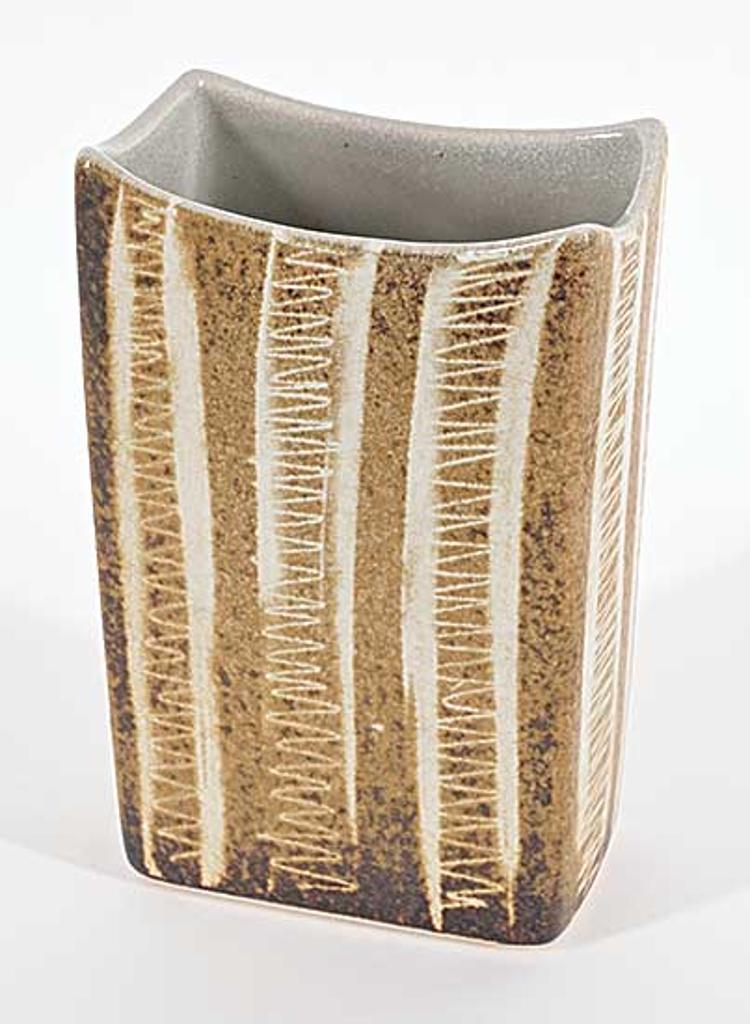 Luke Orton Lindoe (1913-1998) - Untitled - Rectangular Striped Vase