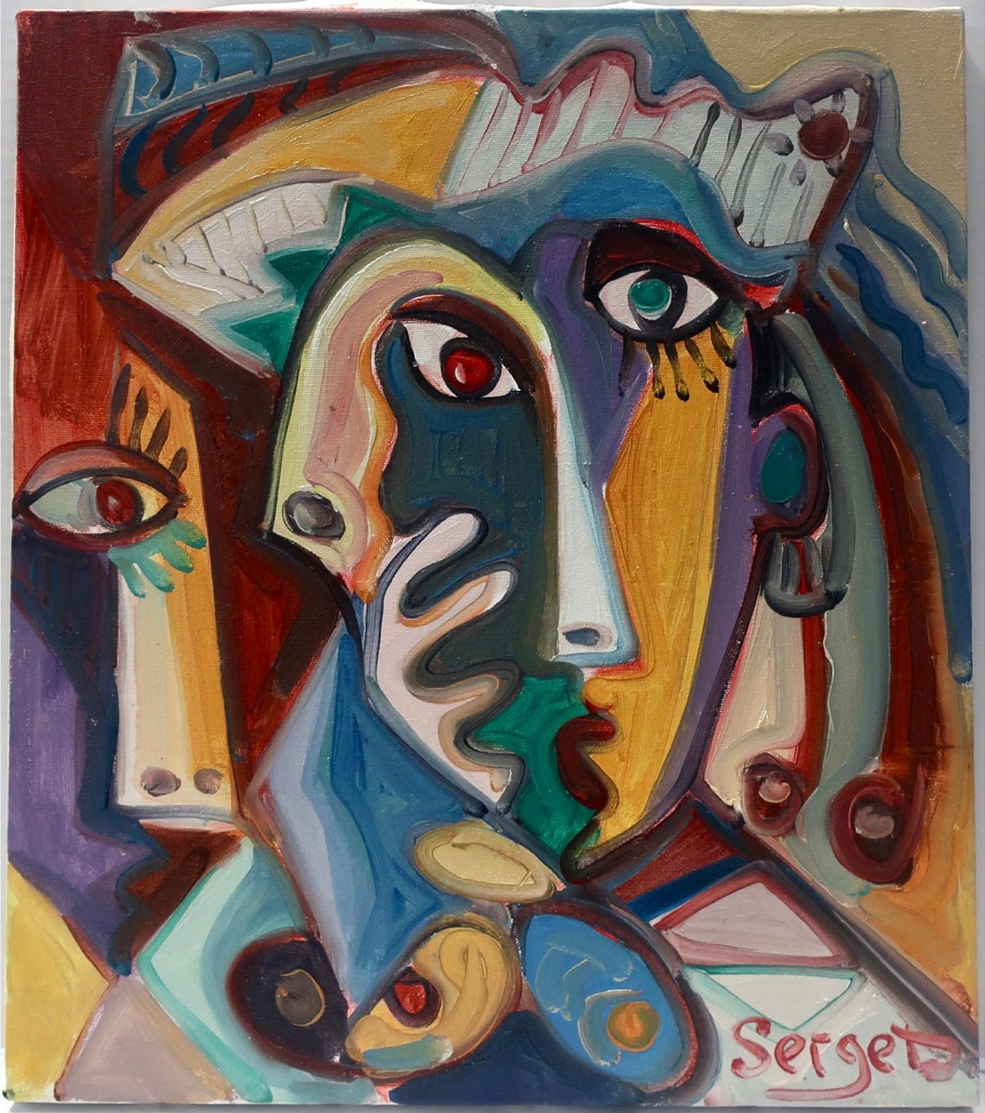 Serge Deherian (1955) - Untitled (Abstract Figure)