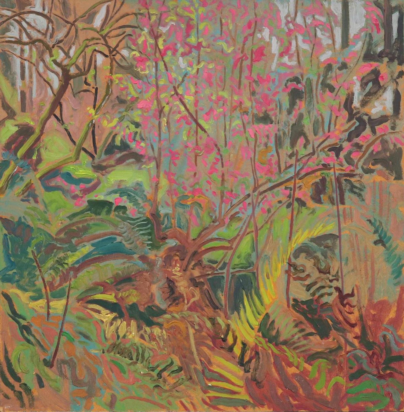 David John More (1947) - Ferns & Ribes (Wild Currant) - Spring (Island Forest Series #xxii; 1984