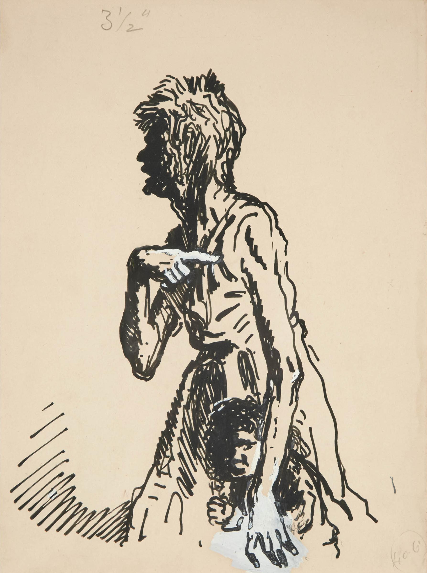 Mervyn Peake - Study For Christina Hole's Witchcraft In England, Ca. 1945