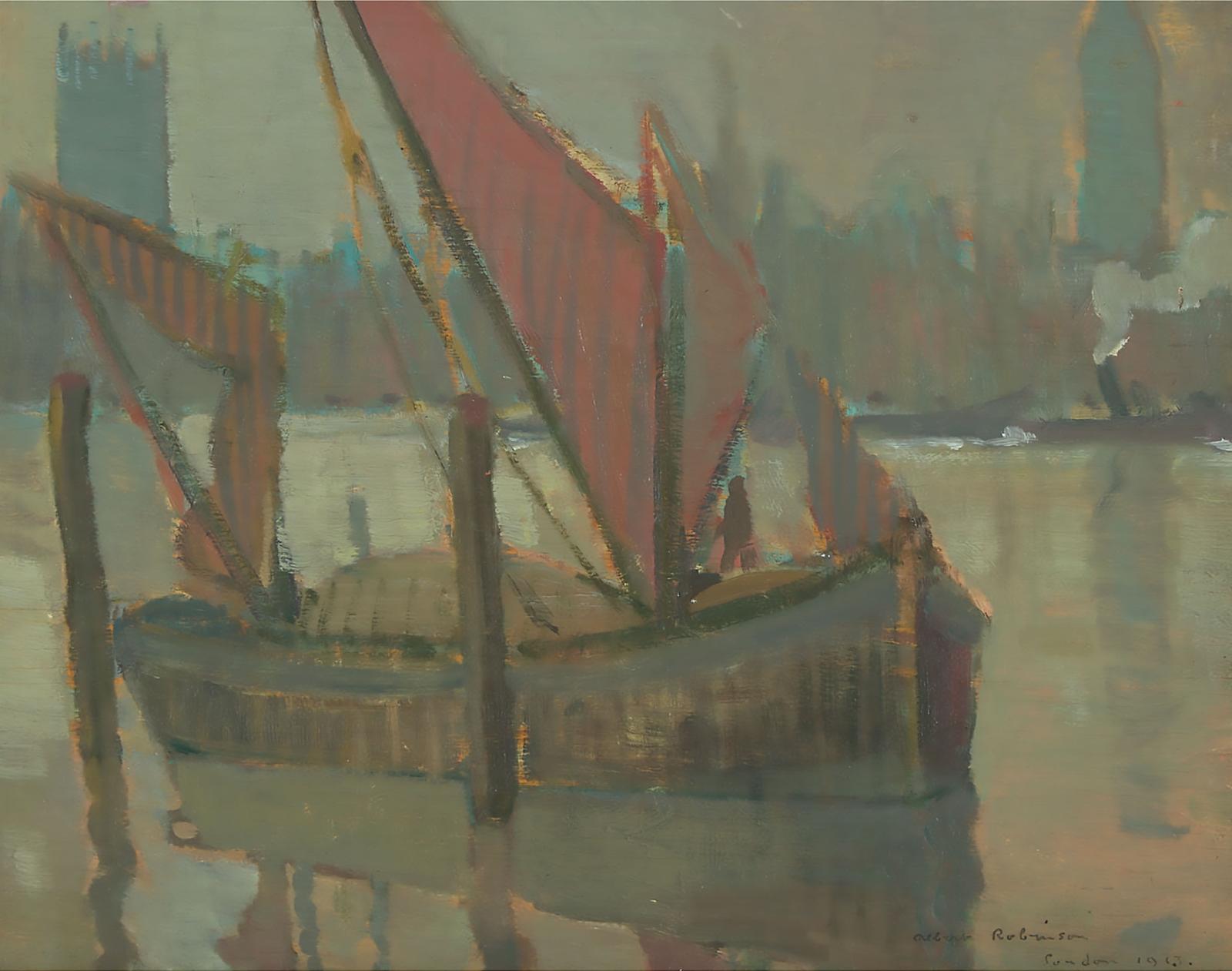 Albert Henry Robinson (1881-1956) - Fishing Boats, 1913