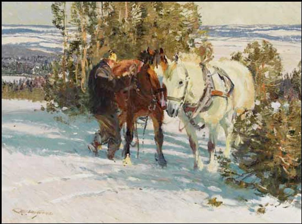 Robert Elmer Lougheed (1901-1982) - Team near Lachute, P. Que.