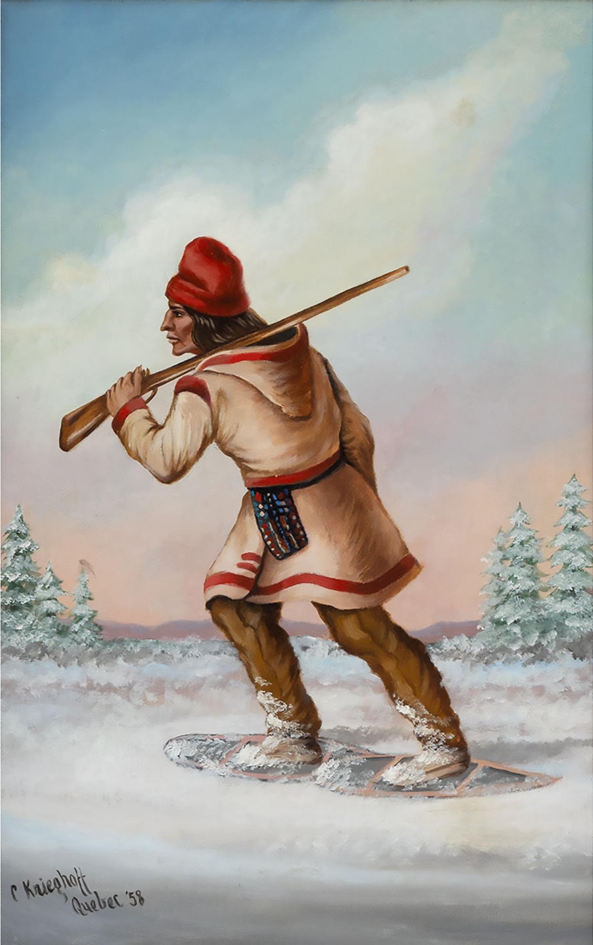 Follower of Cornelius David Krieghoff - Indian Trapper