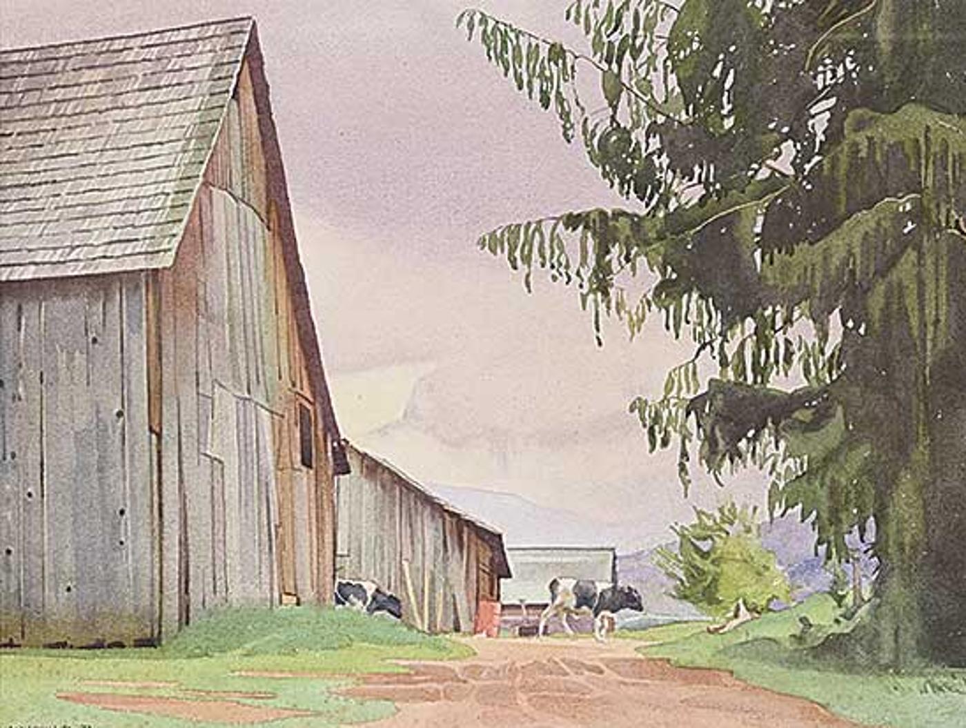 Walter Joseph (W.J.) Phillips (1884-1963) - Barns Near Port Alberni