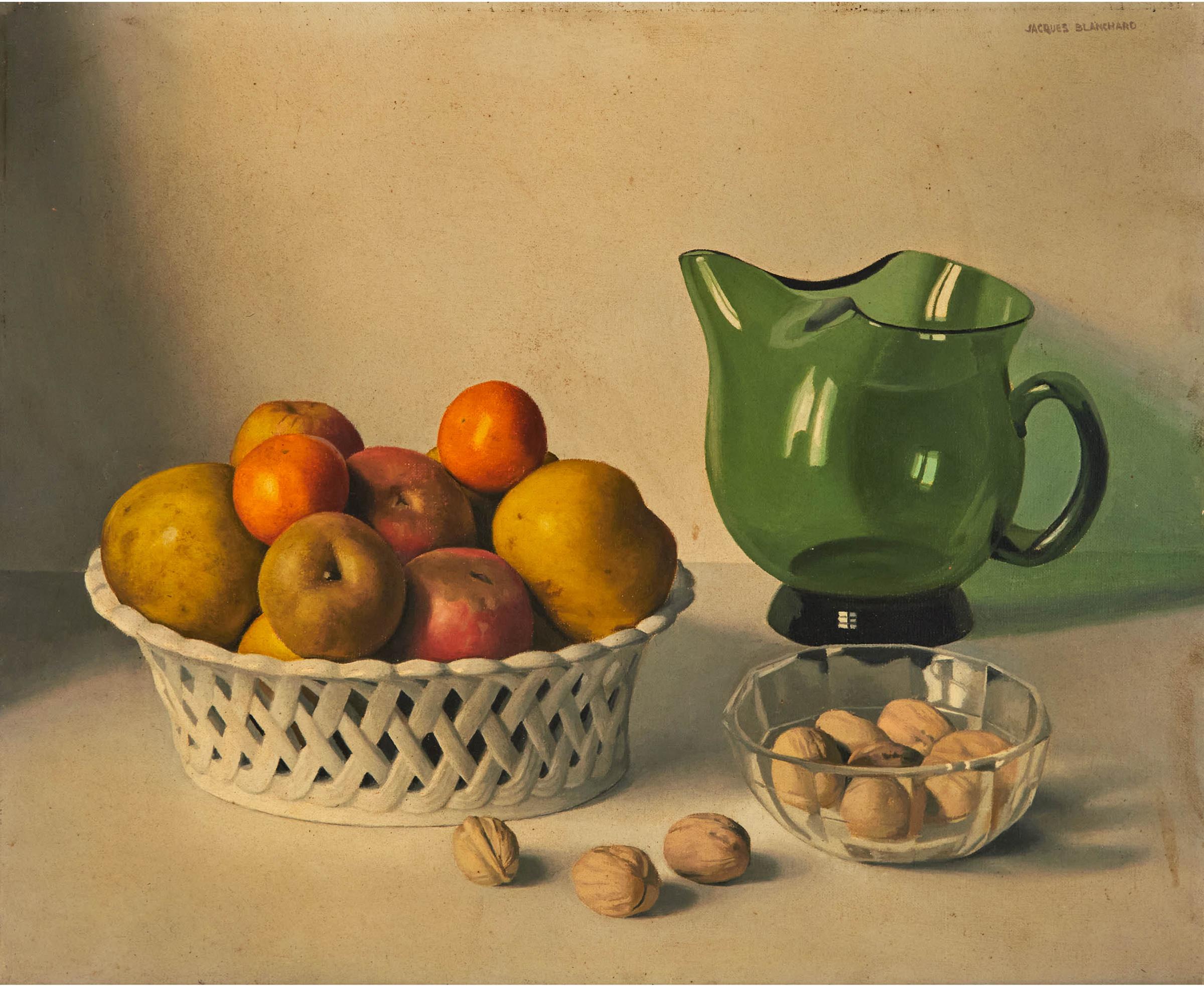 Jacques Blanchard - Still Life With Walnuts And Fruit