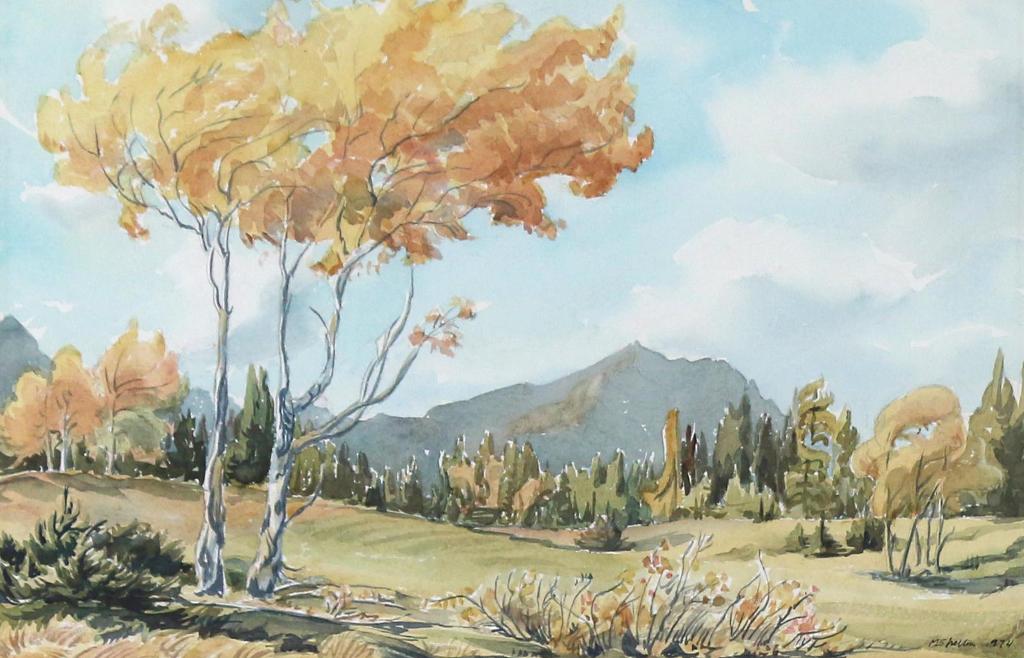 Margaret Dorothy Shelton (1915-1984) - Mountain View, Autumn Day; 1974