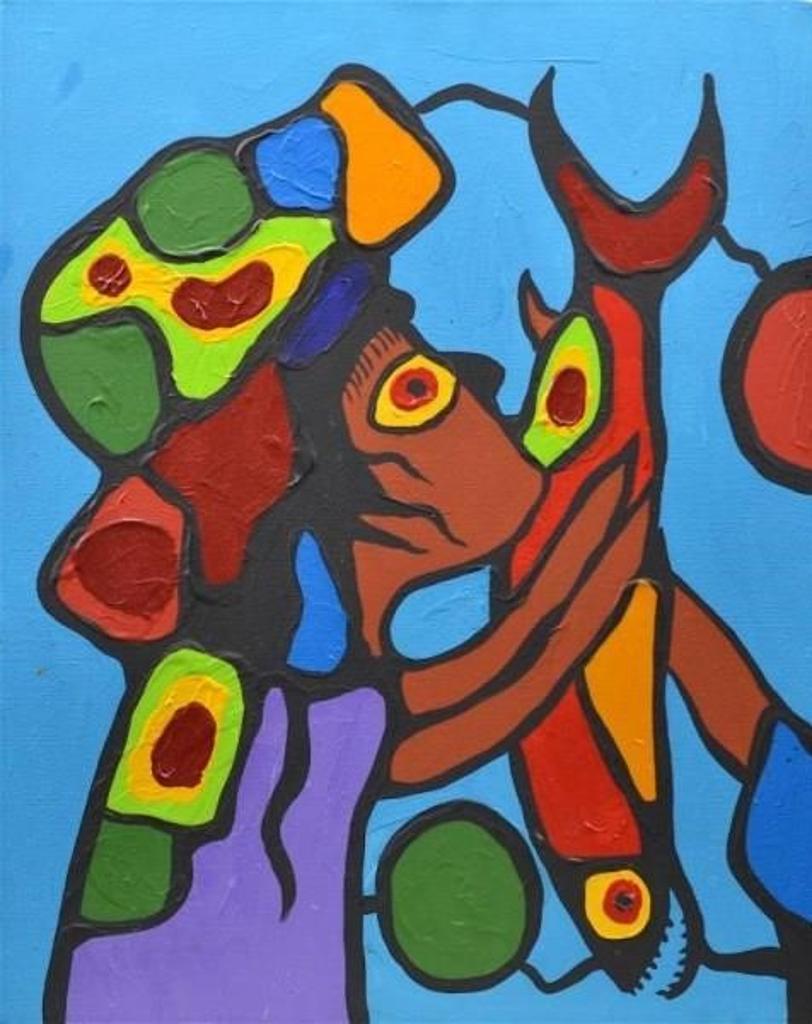 Norval H. Morrisseau (1931-2007) - Learning Traditional Ways, Triptych (1978)