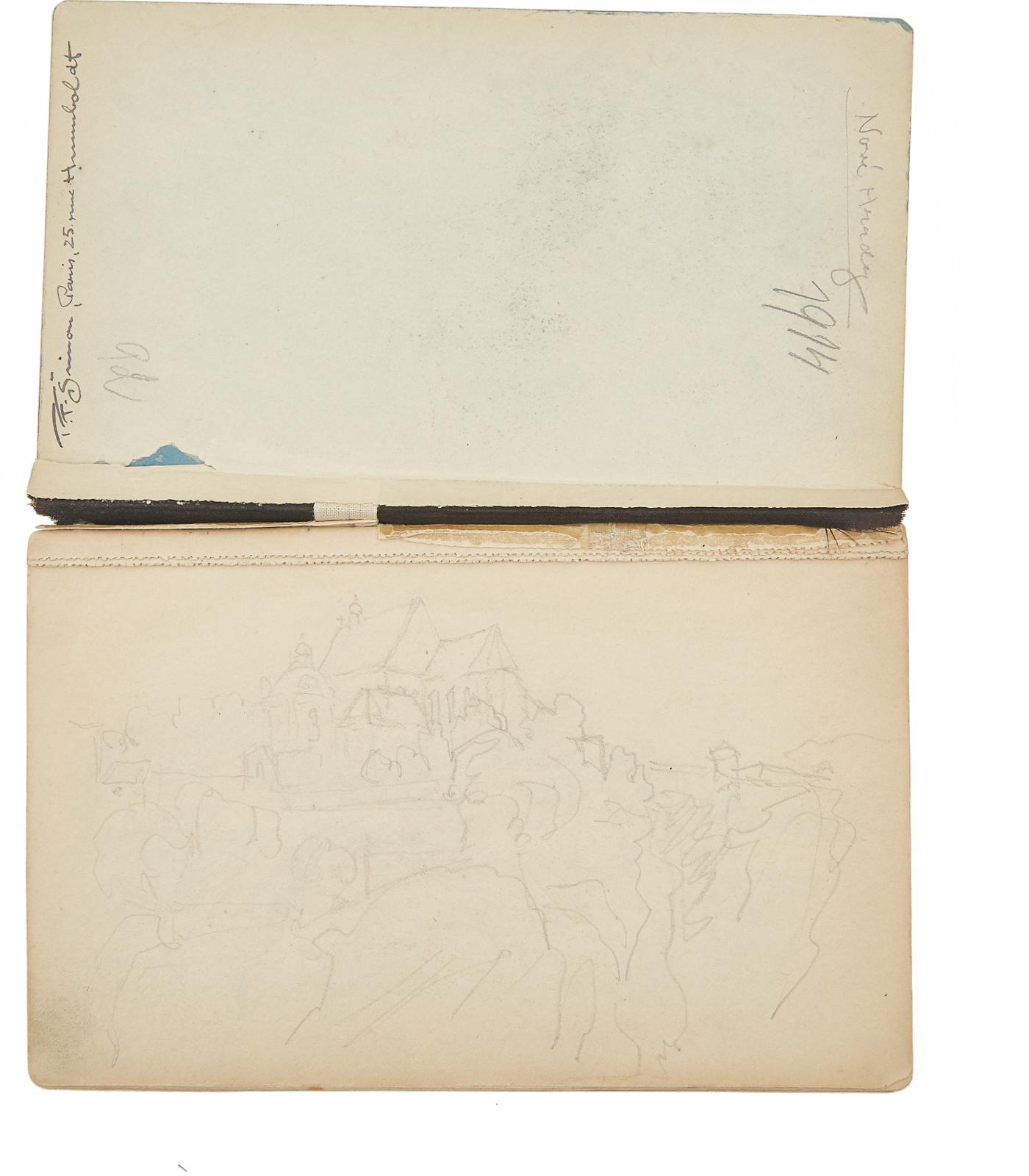 Tavik Frantisek Simon (1877-1942) - Sketchbook Including Landscapes; Figural Studies; Town Scenes, City Architecture And Portraits Circa 1914