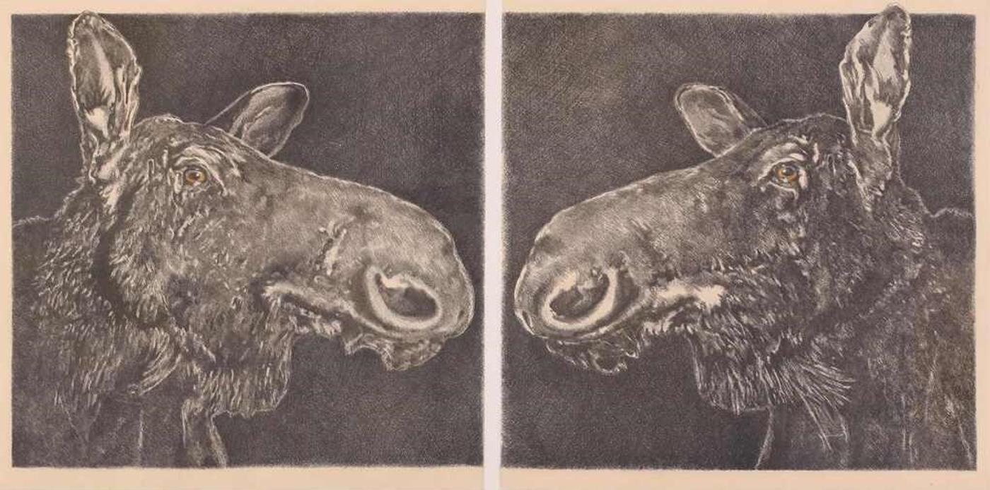 Jack Lee Cowin (1947-2014) - Moose (Diptych); 1994