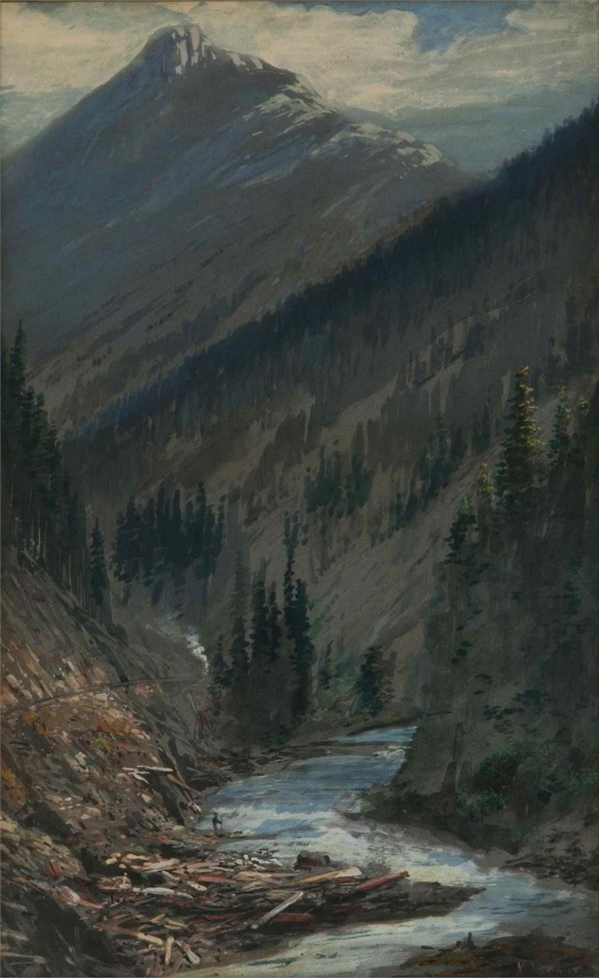 Marmaduke Matthews (1837-1913) - Rocky Mountain Landscape