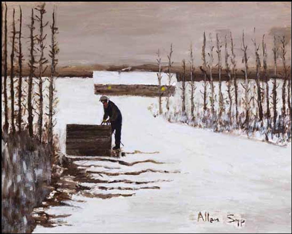 Allen Fredrick Sapp (1929-2015) - Man Logging in the Woods